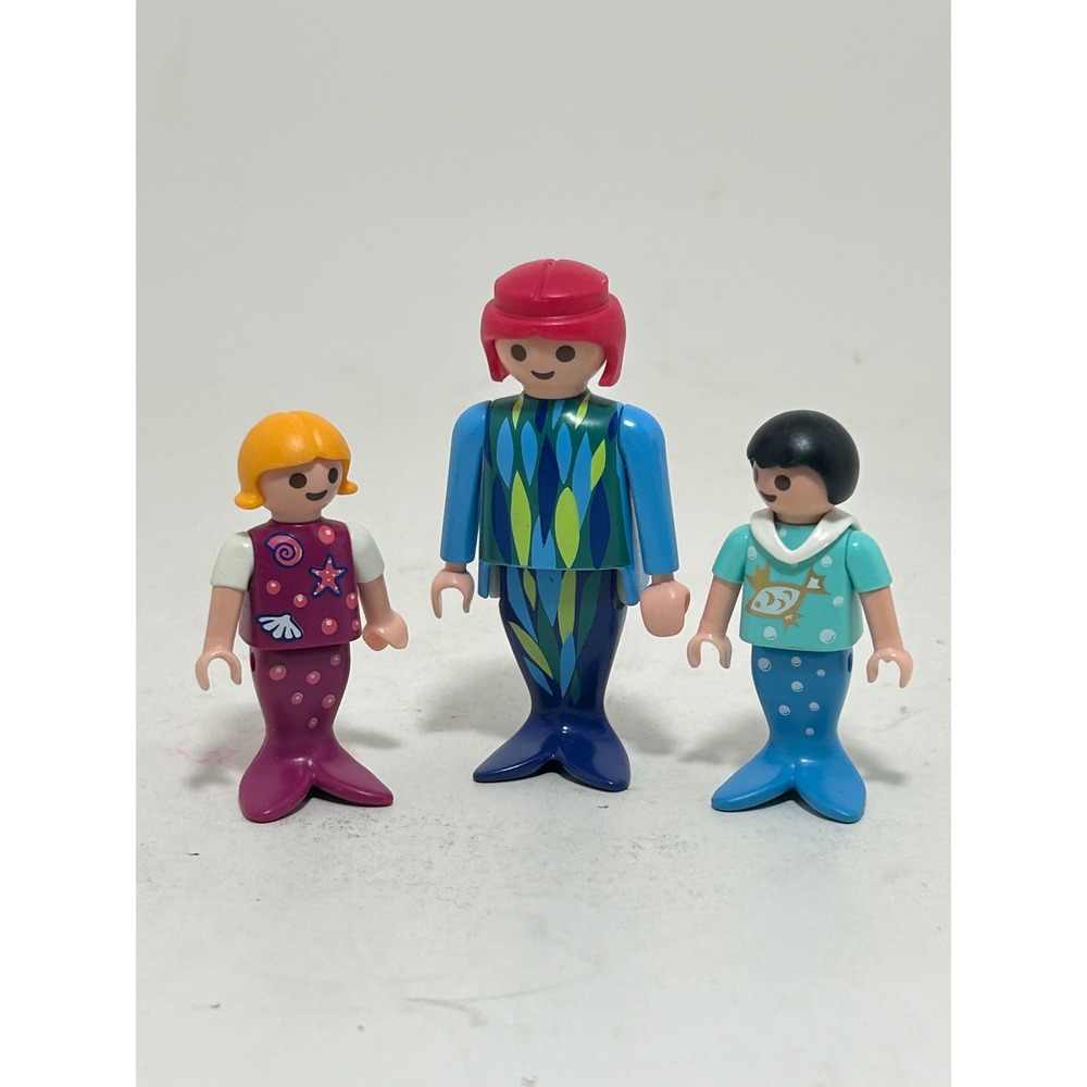 Playmobil Mermaid Family Figures‎ Merman and Children Underwater Theme Set 3pc